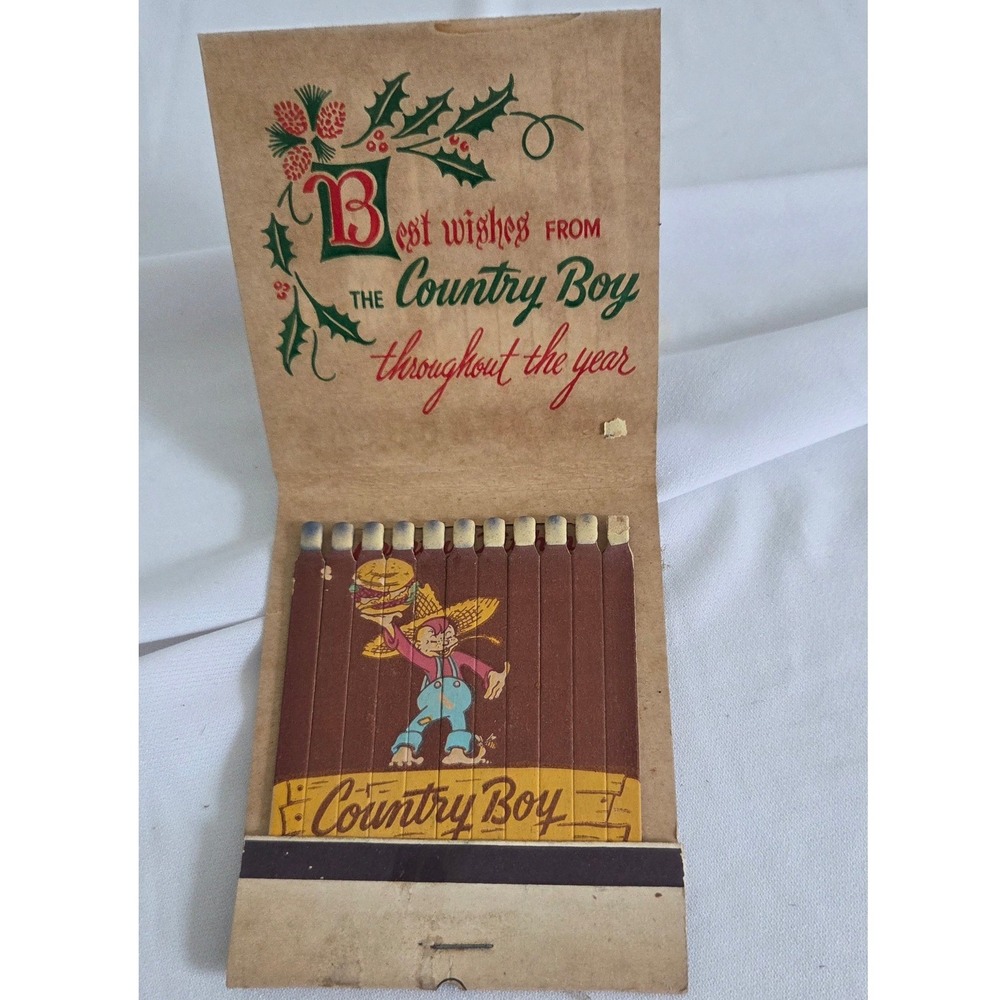 Vintage Country Boy, Country Kitchen Matchbox Ohio Dayton Cincinnati Springfield